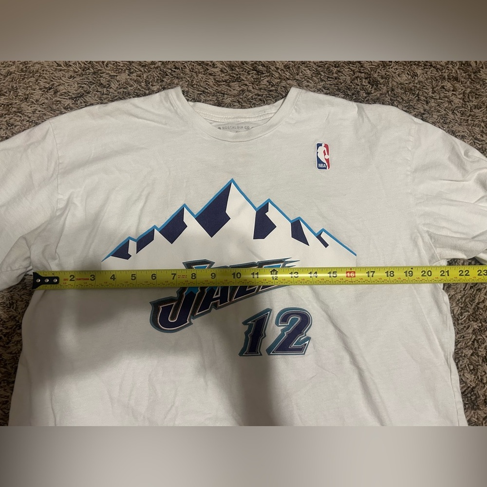 Utah Jazz Shirt Men’s XL White John Stockton #12 Mitchell & Ness Basketball NBA - Picture 6 of 6